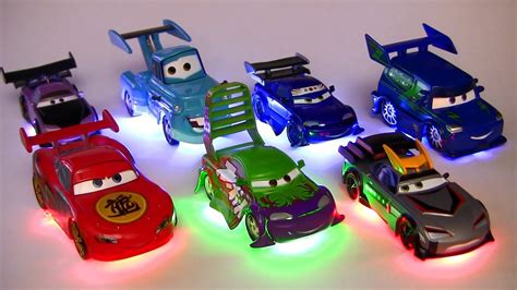 Light Up Deluxe Die Cast Set Tuners Dj Wingo Lightning Mcqueen Mater