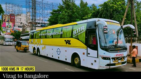 Vizag To Bangalore Bus Journey In Vrl Volvo B11r Fastest Bus To