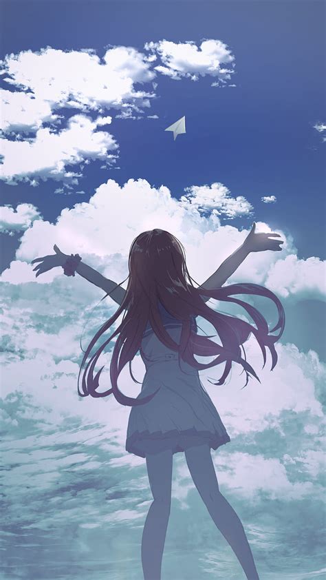 Sky Clouds Sea Wind Anime Hd Phone Wallpaper Peakpx
