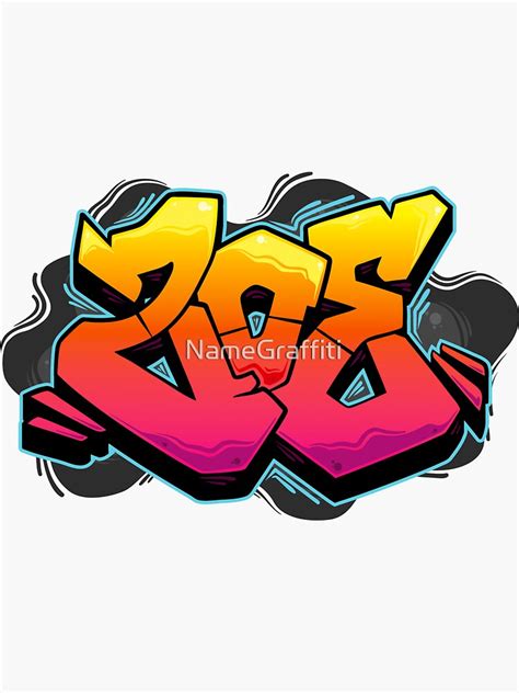 Zoe Graffiti Name Sticker For Sale By Namegraffiti Redbubble