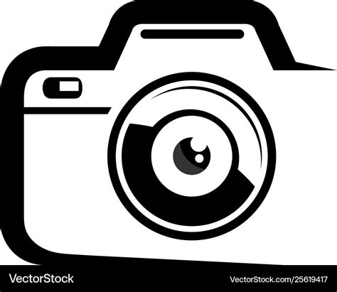 Creative Black Abstract Camera Logo Design Symbol Vector Image
