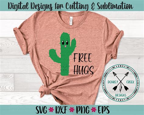 Cactus Hugs SVG Cactus Svg Funny Cactisilhouette Cricut Cut Etsy