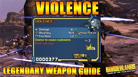How To Get The Violence In Borderlands Goty Enhanced Legendary Weapon