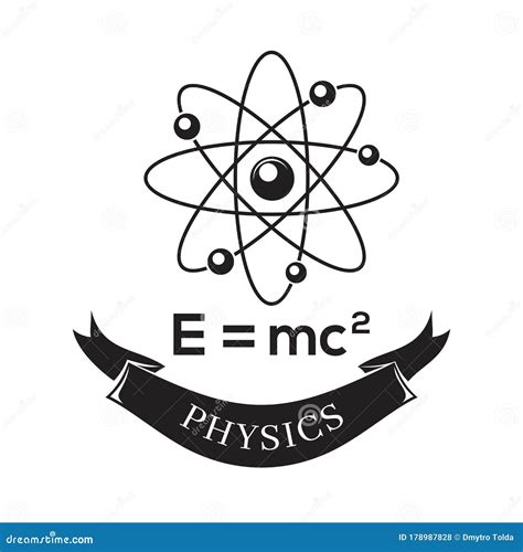 Black And White Vector Icon Science Physics Stock Vector Illustration