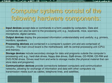 Ppt Basic Computer Hardware Powerpoint Presentation Free Download