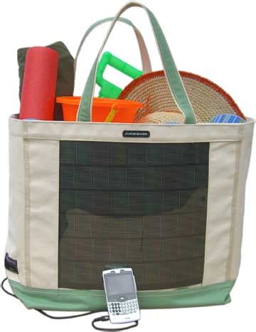 Early Morning Solar Gadget The Juice Bag Solar Powered Beach Tote The Sietch Blog