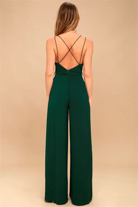 hype dream forest green backless wide leg jumpsuit jumpsuit wedding jumpsuit formal jumpsuit