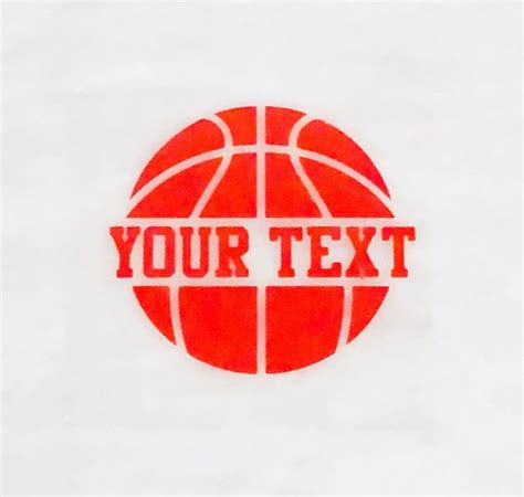 Custom Text Basketball Vinyl Decal Self Adhesive And Iron On Etsy