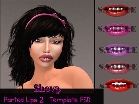 Second Life Marketplace Shevaparted Lips 2 Template Psd Full Perm
