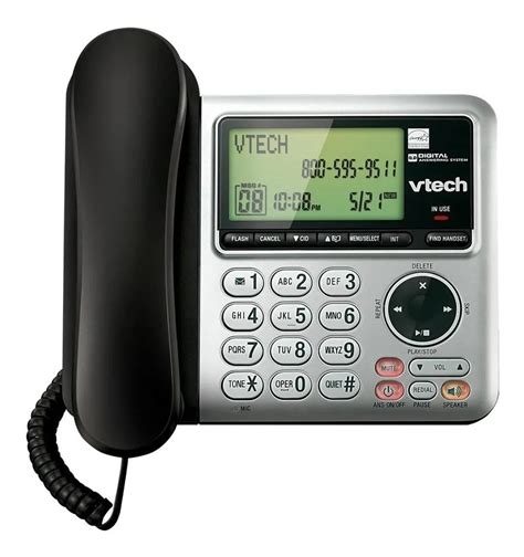 Teléfono Inalámbrico Vtech Cs6649 Doble Negro Y Plateado Mercado Libre