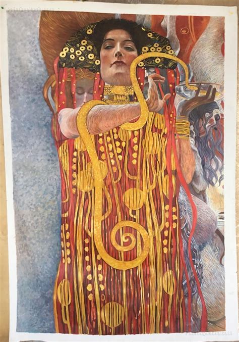 Gustav Klimt The Gorgons And Typheus Woman Nude Portrait Art Nouveau Prints And Posters Gustav