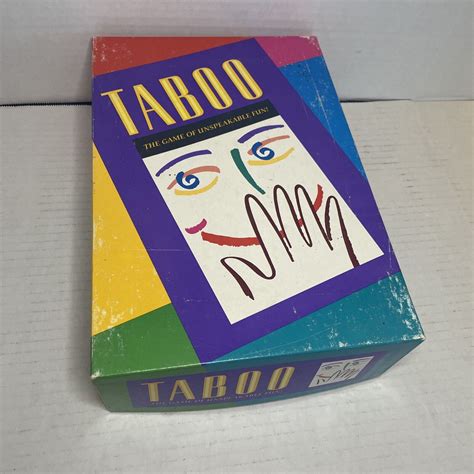 Vintage Taboo The Game Of Unspeakable Fun Family Game Complete Ebay