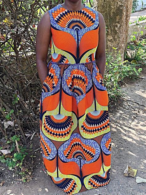 African Clothing Wax Print Dress Ankara Maxi Dress African Print Dress