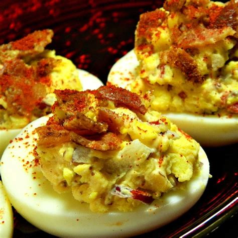 Jalapeno Bacon Cheddar Deviled Eggs Recipe Allrecipes