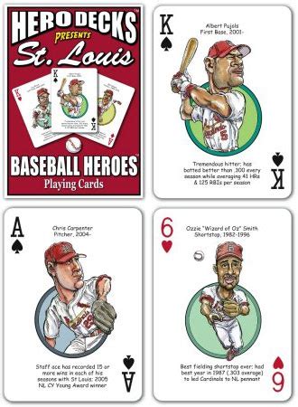 Louis cardinals #stl card #arde. St. Louis Cardinals Baseball Heroes Poker Cards