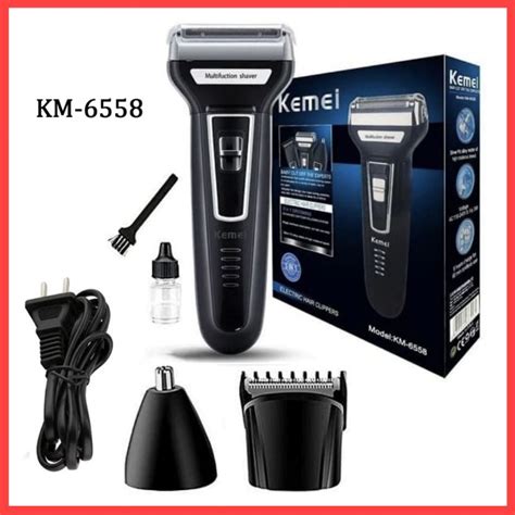 Jual KEMEI 6558 HAIR CLIPPER SHAVER TRIMMER WIRELESS 3 IN 1 ALAT MESIN