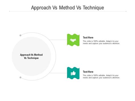 Approach Vs Method Vs Technique Ppt Powerpoint Presentation Styles