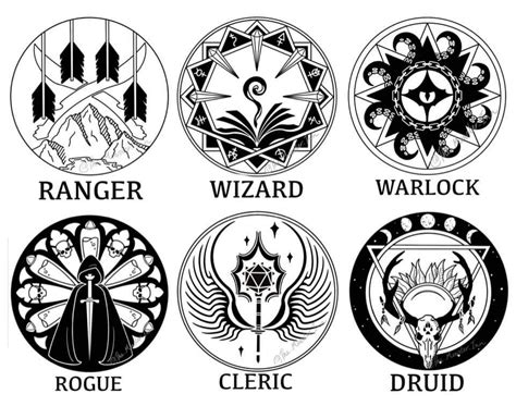 OC ART I Ve Been Designing Class Emblems Here Are The Next DnD Druid Tattoo Druid