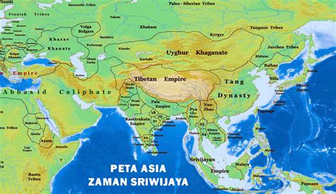 Gambar Peta Benua Asia Lengkap Gambar Kuno Zaman Sriwijaya Indonesia