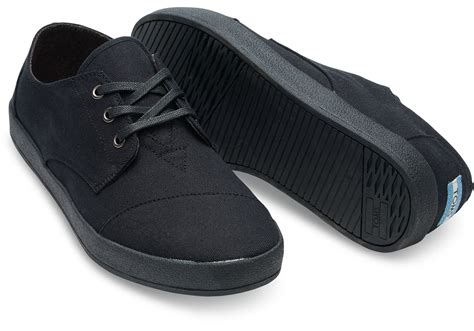 Lyst Toms Black Canvas Mens Paseo Sneakers In Black For Men