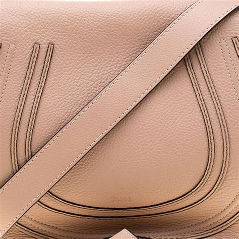 Chloe Blush Pink Leather Medium Marcie Crossbody Bag For Sale At