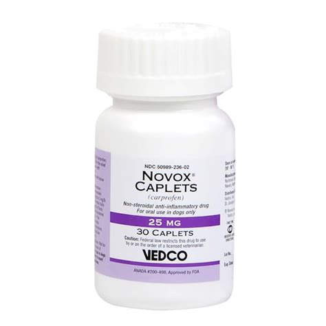 Novox Carprofen 25 Mg Caplets 30 Count Petco