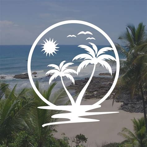 Beach Sunset Vinyl Decal Sticker Adventure Decal Nature Etsy Nature