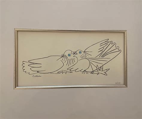 Pablo Picasso Doves Lithograph From Pablo Picasso Depicting Two