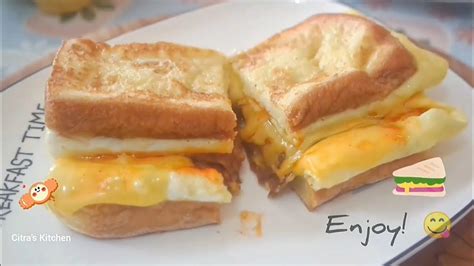 Sekeping roti telur bersamaan 370 kalori. Ide Sarapan dari Roti dan Telur 😋 - YouTube