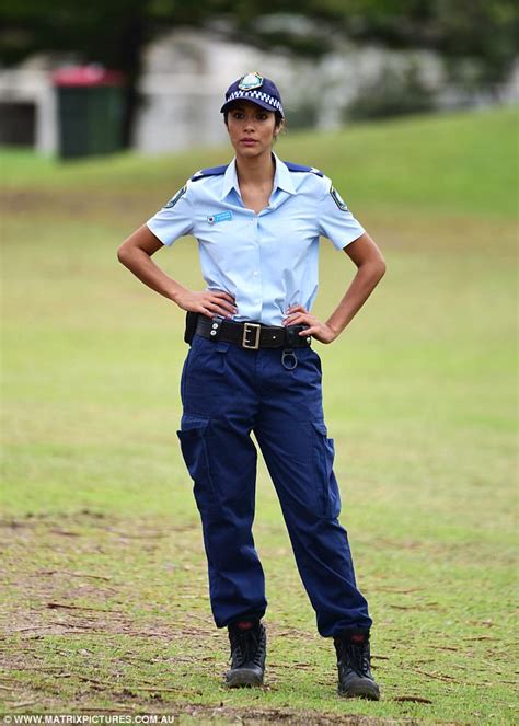 Pia Miller Wears Sexy Police Uniform For Home And Away