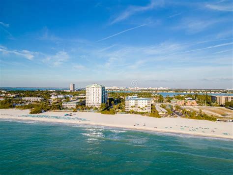 Aerial Photo Oceanfront Hotels And Condominium Buildings Lido Beach Key