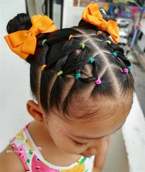 22 Easy Rubber Band Hairstyles For Kids The Glossychic Kids Curly
