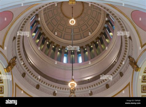 Ceiling Of Rotunda In Washington State Capitol Building In Olympia