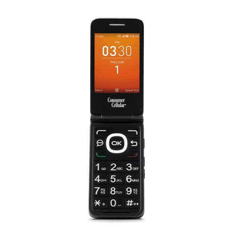Consumer Cellular Go Flip Black Go Flip Cell Phone Black
