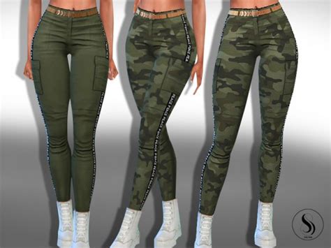 The Sims Resource Casual Strip Line Cargo Pants By Saliwa • Sims 4