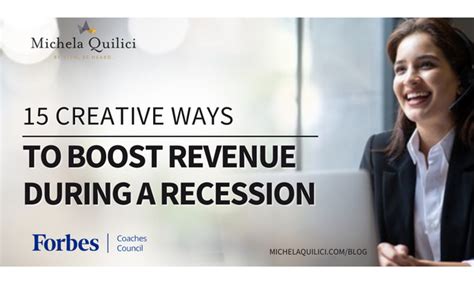 15 Creative Ways To Boost Revenue During A Recession Michela Quilici