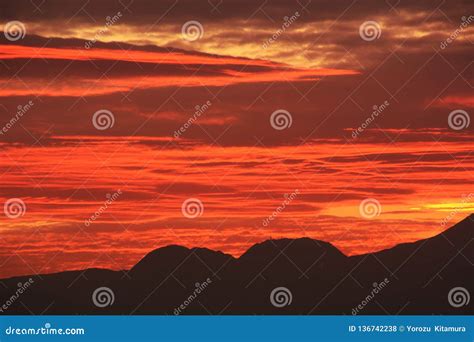 Afterglow Of The Sunset Stock Photo Image Of Light 136742238