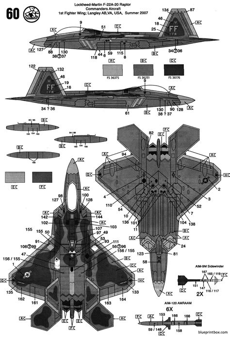 F 22 Raptor Schematics