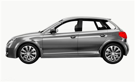 Download Premium Png Of Side View Of A Silver Hatchback In 3d About Car