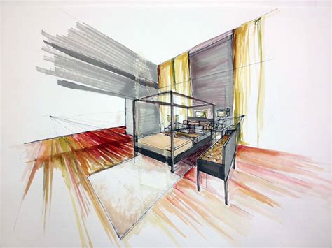 Interior Design Perspective Drawing Tutorial Perspectiva Perspektive Basics Perspectives