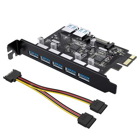 Buy Tiergradesuperspeed 7 Ports Pci E To Usb 30 Expansion Card With 15