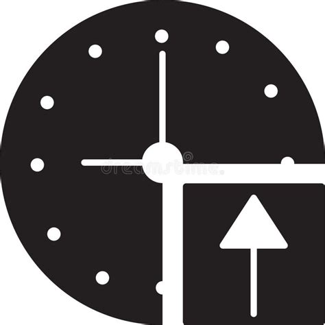 Clock With Arrow Icon Vector Illustration Decorative Design Stock