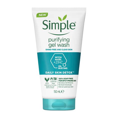 Simple Daily Skin Detox Purifying Face Wash 150ml