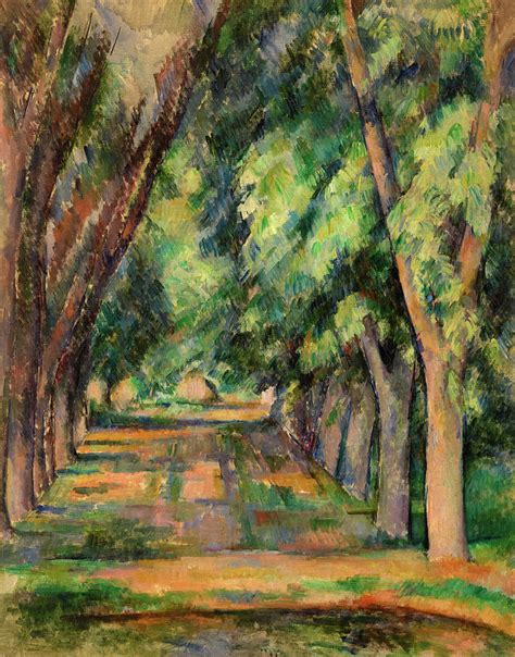 The Allee Of Chestnut Trees At The Jas De Bouffan Painting By Paul Cezanne