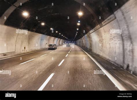 Driving In A Tunnel Stock Photo Alamy