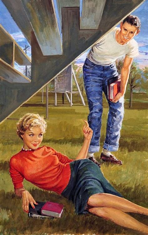 The Cover Artwork From The Fires Of Youth 1955 Romance Art