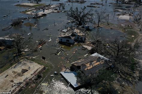 Aerial Photos And Drone Footage Shows Homes Destroyed By Hurricane