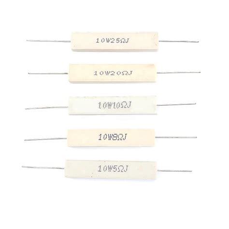 Wirewound Cement Resistor Ceramic 10w Tolerance ± 5 1 Ohm 2 5 8 10 15