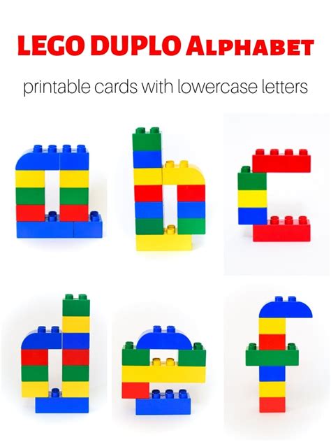 Alphabet Lego Cards Free Printable