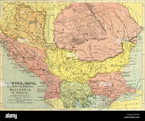 Map Of Pannonia Dacia Illyricum Moesia Macedonia And Thrace Roman